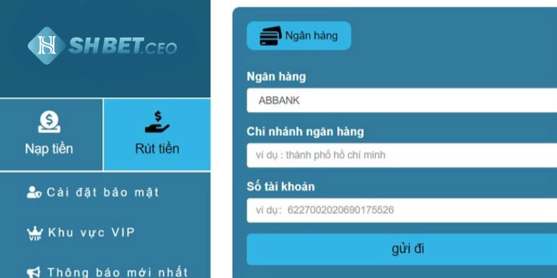 rút tiền SHBET